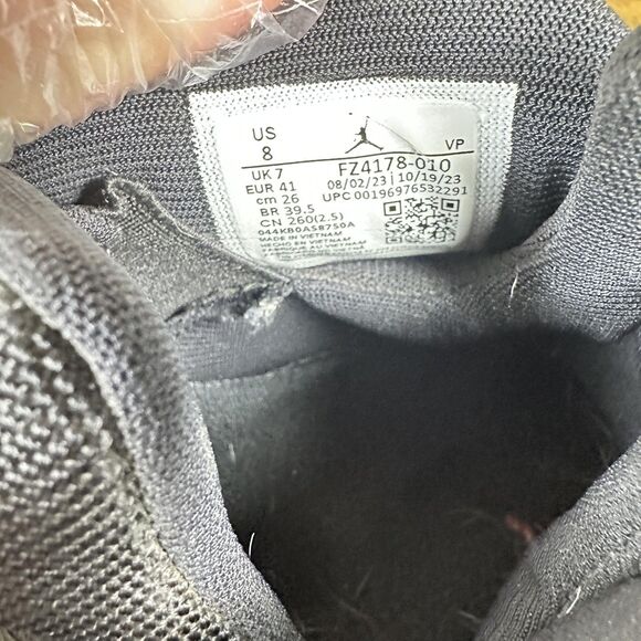 Jordan 6 Rings Shoes Mens Size 8 Black Red FZ4178-010 Retro Basketball Sneakers - Picture 8 of 8